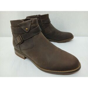 Clarks Women's Camzin Dime Ankle Boot Dark Brown Leather 26153063 Size 7